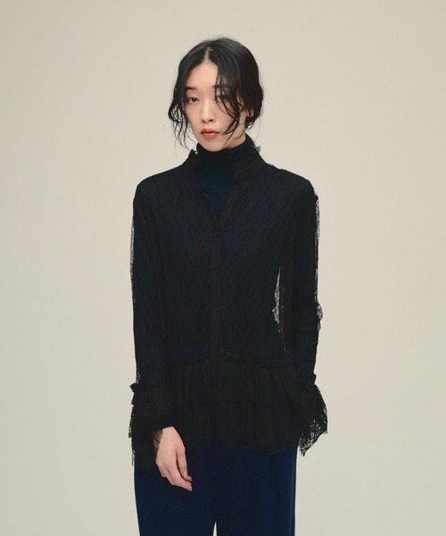 【eL】Lace Frill Shirt/593334