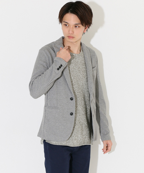 SENSE OF PLACE by URBAN RESEARCH（センスオブプレイスバイアーバンリサーチ）の「【B】3Dカルゼテーラードジャケット（テーラードジャケット・メンズ・ネイビー/グレー・S/M/L）」の2枚目の写真