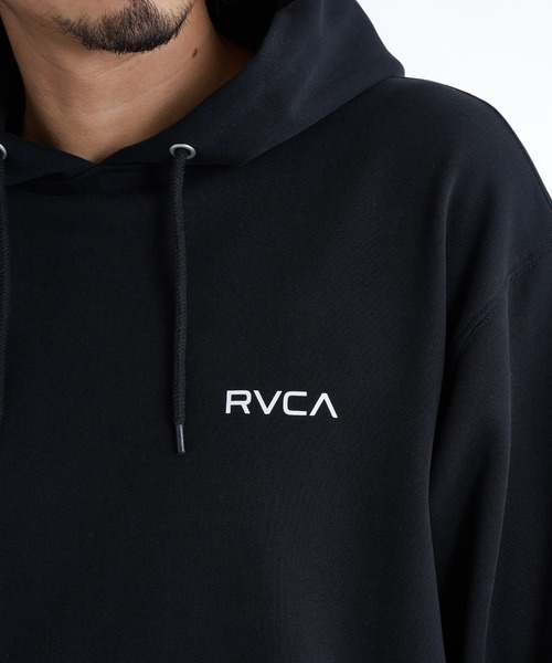 EVERLAST(スポーツ・ライフスタイル)（エバーラスト）の「RVCA メンズ RVCA×EVERLAST HOODIE パーカー 【2025年秋冬モデル】/ルーカエバーラストコラボプルーバーパーカー(SET UP・セットアップ可能・空港コーデ)（パーカー・メンズ・ヘザーグレー/ブラック/ホワイト系その他・MEDIUM/SMALL/X-LARGE/LARGE）」の18枚目の写真