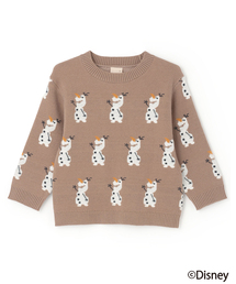 【Disney】オラフ/総柄ニット