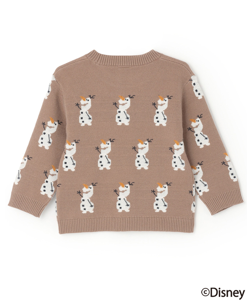 petit main（プティマイン）の「【Disney】オラフ/総柄ニット（ニット/セーター・キッズ・モカ/ネイビー/ライトグレー・S(80-90cm)/L(120-130cm)/M(100-110cm)）」の10枚目の写真