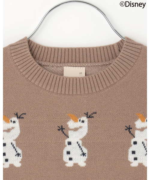 petit main（プティマイン）の「【Disney】オラフ/総柄ニット（ニット/セーター・キッズ・モカ/ネイビー/ライトグレー・S(80-90cm)/L(120-130cm)/M(100-110cm)）」の11枚目の写真