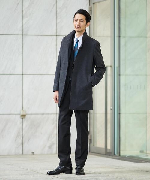 TAKEO KIKUCHI（タケオキクチ）の「【ダウンライナー付き】ドビースタンドカラーコート（その他アウター・メンズ・ネイビー/チャコールグレー/ブラック・01/02/03/04）」の5枚目の写真