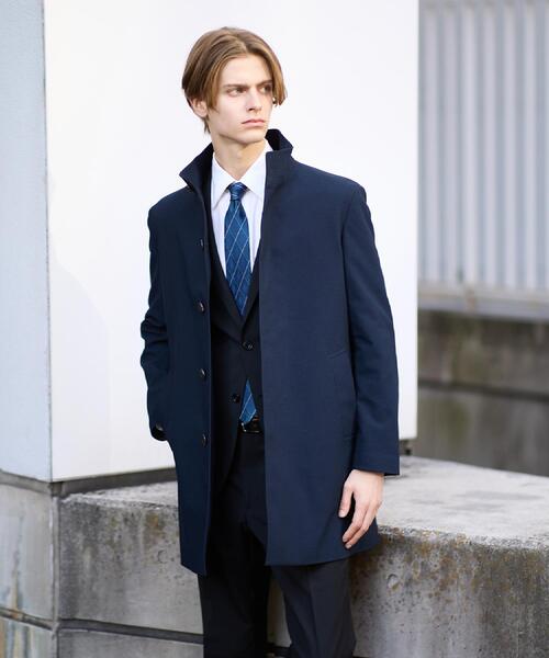 TAKEO KIKUCHI（タケオキクチ）の「【ダウンライナー付き】ドビースタンドカラーコート（その他アウター・メンズ・ネイビー/チャコールグレー/ブラック・01/02/03/04）」の6枚目の写真