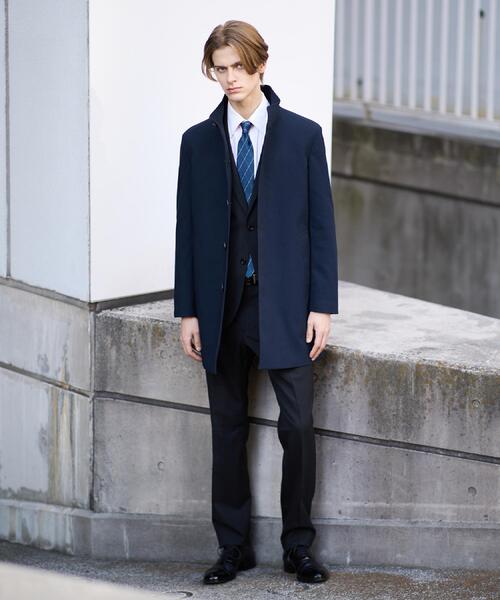 TAKEO KIKUCHI（タケオキクチ）の「【ダウンライナー付き】ドビースタンドカラーコート（その他アウター・メンズ・ネイビー/チャコールグレー/ブラック・01/02/03/04）」の7枚目の写真