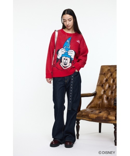Disney SERIES CREATED by MUS(ディズニーシリーズクリエイテッドバイエムユーエス)の「MD JACQUARD ニットトップス /FANTASIA(ニット/セーター・レディース・ホワイト/レッド/ブラック/ブルー・FREE)」の6枚目の写真