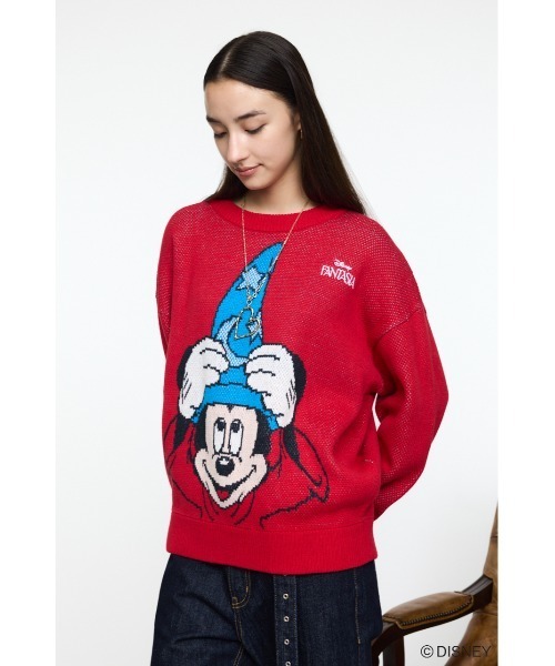 Disney SERIES CREATED by MUS(ディズニーシリーズクリエイテッドバイエムユーエス)の「MD JACQUARD ニットトップス /FANTASIA(ニット/セーター・レディース・ホワイト/レッド/ブラック/ブルー・FREE)」の7枚目の写真
