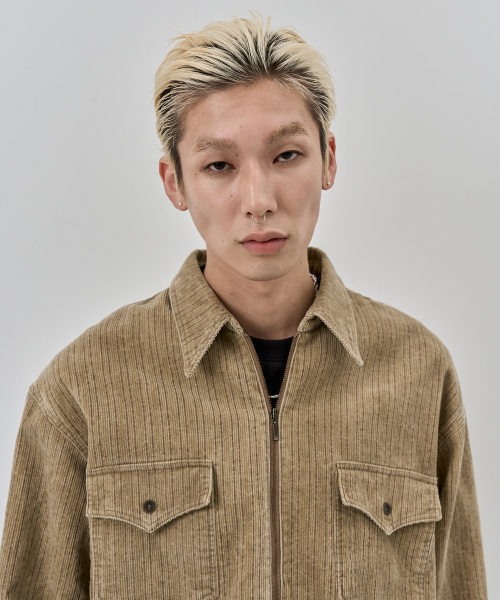 NUAKLE(ヌアクル)の「(m) ピグメントコードシャツ_メイプル(シャツ/ブラウス・メンズ・その他・1/2)」の1枚目の写真