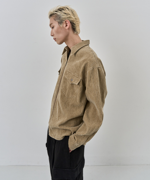 NUAKLE(ヌアクル)の「(m) ピグメントコードシャツ_メイプル(シャツ/ブラウス・メンズ・その他・1/2)」の4枚目の写真