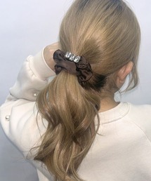 almo | ビジュー付きシュシュ(RO)(シュシュ)