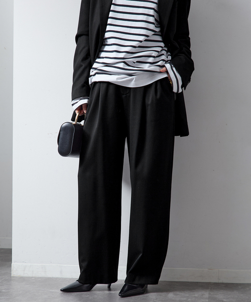うめ セール】woolタックワイドパンツ（スラックス）｜VERMEIL par iena