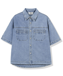 GUBIN（グビン）の「[シーズンオフ] ヴィンテージクロップデニムシャツ（シャツ/ブラウス）」