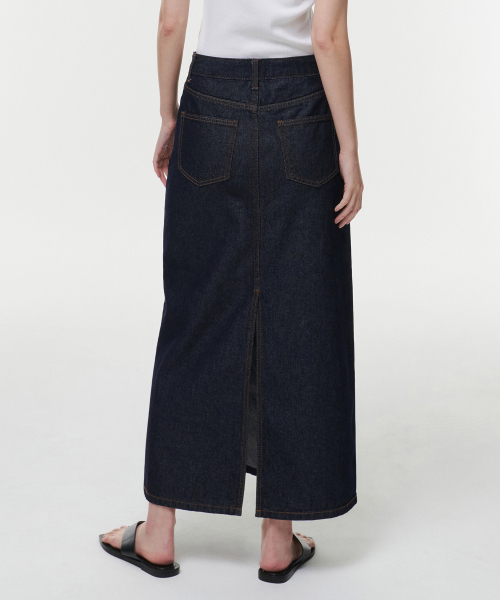 MUSINSA STANDARD WOMAN（ムシンサスタンダードウーマン）の「ウィメンズデニムマキシスカート[ディープインディゴ]（スカート・レディース・その他・MEDIUM/LARGE/X-SMALL/SMALL）」の3枚目の写真