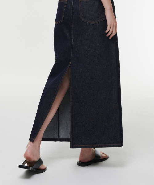 MUSINSA STANDARD WOMAN（ムシンサスタンダードウーマン）の「ウィメンズデニムマキシスカート[ディープインディゴ]（スカート・レディース・その他・MEDIUM/LARGE/X-SMALL/SMALL）」の7枚目の写真