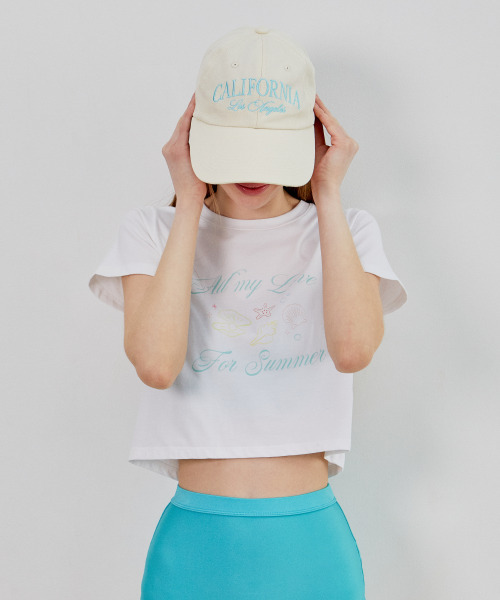 VIKINI VENDER(ビキニベンダー)の「ラブサマー モーダル クロップT - ホワイト(Tシャツ/カットソー・レディース・その他・ONE SIZE)」の4枚目の写真