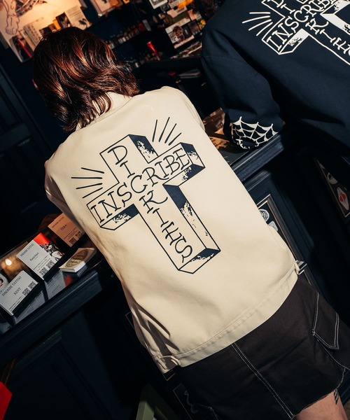 Dickies（ディッキーズ）の「Dickies/ディッキーズ MS X INS CROSS PRINT JK ジャケット 81560400（その他アウター・メンズ・ブラック/ストーン・M/XL/L）」の2枚目の写真