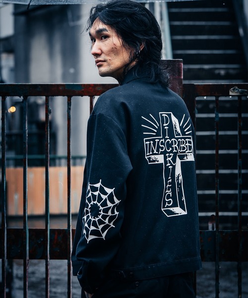 Dickies（ディッキーズ）の「Dickies/ディッキーズ MS X INS CROSS PRINT JK ジャケット 81560400（その他アウター・メンズ・ブラック/ストーン・M/XL/L）」の4枚目の写真