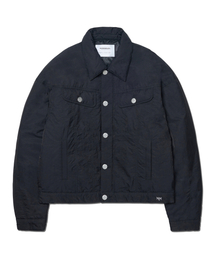 NOMANUAL（NOMANUAL）の「PADDED NYLON TRUCKER JACKET - BLACK（デニムジャケット）」