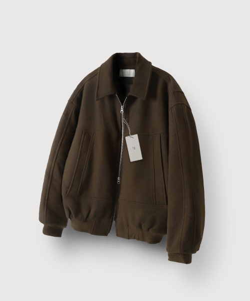 MOOD INSIDE(ムードインサイド)の「Premium Two Way Wool Blue Jacket_Brown(MA-1・レディース・ブラウン・LARGE/MEDIUM)」の1枚目の写真