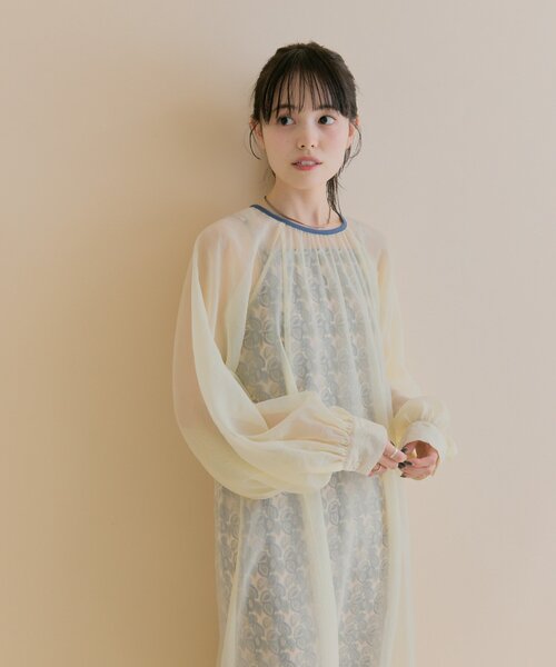 mystic（ミスティック）の「[森川企画/オケージョンアイテム]シアーレイヤード ワンピースSET（ワンピース・レディース・アイボリー/ブラック・1/2）」の17枚目の写真