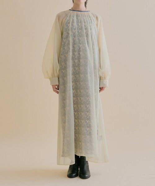 mystic（ミスティック）の「[森川企画/オケージョンアイテム]シアーレイヤード ワンピースSET（ワンピース・レディース・アイボリー/ブラック・1/2）」の21枚目の写真