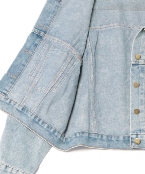 TONE SELECT WEAR（トーンセレクトウェア）の「【i-dare】フリンジデニムジャケット（デニムジャケット・レディース・ブルー・SMALL/MEDIUM/LARGE/X-LARGE）」の3枚目の写真