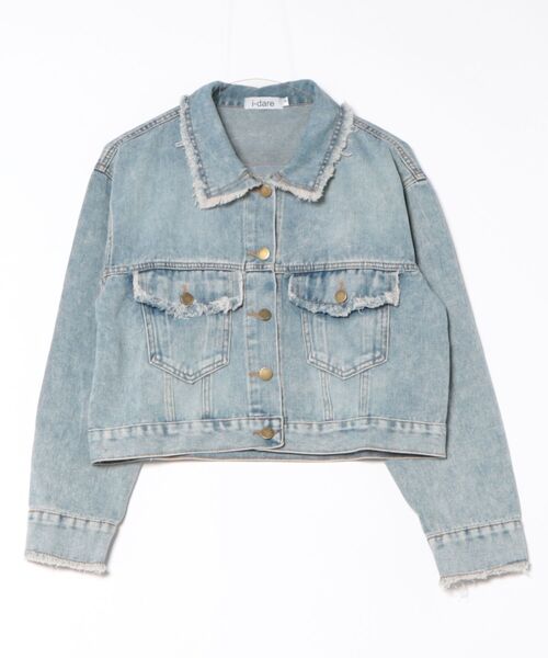 i-dare(アイディア)の「【i-dare】フリンジデニムジャケット(デニムジャケット・レディース・ブルー・SMALL/MEDIUM/LARGE/X-LARGE)」の6枚目の写真