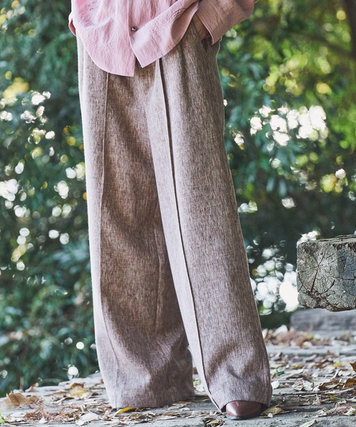 CASPER JOHN（キャスパージョン）の「Imitation linen semi baggy slacks/イミテーションリネンセミバギースラックス（スラックス・メンズ・アイボリー/ブラック/ブルー/オリーブ/ブラウン・X-SMALL/LARGE/SMALL/MEDIUM）」の3枚目の写真