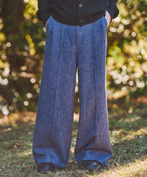 CASPER JOHN（キャスパージョン）の「Imitation linen semi baggy slacks/イミテーションリネンセミバギースラックス（スラックス・メンズ・アイボリー/ブラック/ブルー/オリーブ/ブラウン・X-SMALL/LARGE/SMALL/MEDIUM）」の11枚目の写真