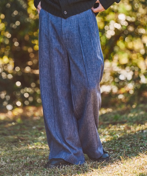 CASPER JOHN（キャスパージョン）の「Imitation linen semi baggy slacks/イミテーションリネンセミバギースラックス（スラックス・メンズ・アイボリー/ブラック/ブルー/オリーブ/ブラウン・X-SMALL/LARGE/SMALL/MEDIUM）」の13枚目の写真