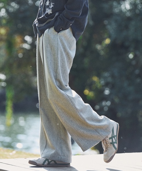 CASPER JOHN（キャスパージョン）の「Imitation linen semi baggy slacks/イミテーションリネンセミバギースラックス（スラックス・メンズ・アイボリー/ブラック/ブルー/オリーブ/ブラウン・X-SMALL/LARGE/SMALL/MEDIUM）」の15枚目の写真