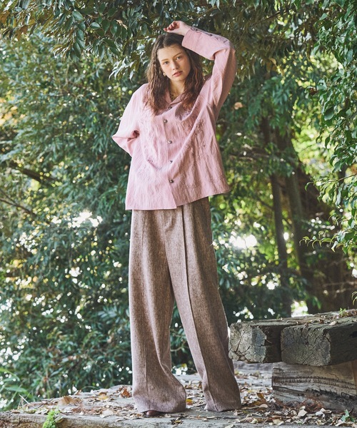 CASPER JOHN（キャスパージョン）の「Imitation linen semi baggy slacks/イミテーションリネンセミバギースラックス（スラックス・メンズ・アイボリー/ブラック/ブルー/オリーブ/ブラウン・X-SMALL/LARGE/SMALL/MEDIUM）」の20枚目の写真