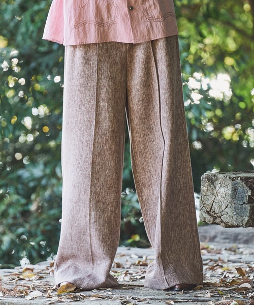 CASPER JOHN（キャスパージョン）の「Imitation linen semi baggy slacks/イミテーションリネンセミバギースラックス（スラックス・メンズ・アイボリー/ブラック/ブルー/オリーブ/ブラウン・X-SMALL/LARGE/SMALL/MEDIUM）」の16枚目の写真