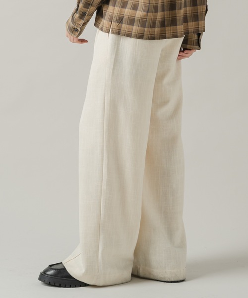 CASPER JOHN（キャスパージョン）の「Imitation linen semi baggy slacks/イミテーションリネンセミバギースラックス（スラックス・メンズ・アイボリー/ブラック/ブルー/オリーブ/ブラウン・X-SMALL/LARGE/SMALL/MEDIUM）」の22枚目の写真