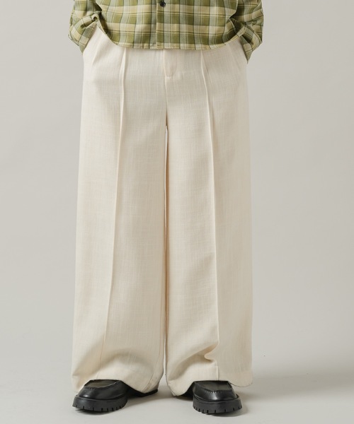 CASPER JOHN（キャスパージョン）の「Imitation linen semi baggy slacks/イミテーションリネンセミバギースラックス（スラックス・メンズ・アイボリー/ブラック/ブルー/オリーブ/ブラウン・X-SMALL/LARGE/SMALL/MEDIUM）」の21枚目の写真