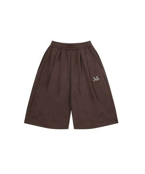 MUCENT(ムセント)の「マルスサイドピンタックバミューダハーフパンツ 男女共用(4カラー)(スウェットパンツ・レディース・ホワイト/ブラック/ブラウン/グレー・FREE/1)」の4枚目の写真
