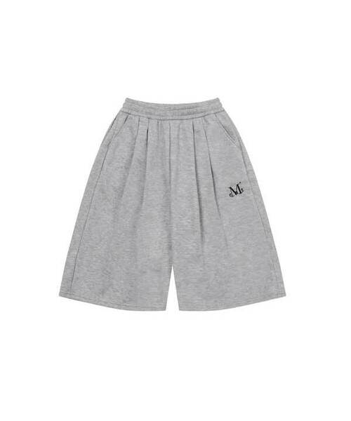 MUCENT(ムセント)の「マルスサイドピンタックバミューダハーフパンツ 男女共用(4カラー)(スウェットパンツ・レディース・ホワイト/ブラック/ブラウン/グレー・FREE/1)」の3枚目の写真