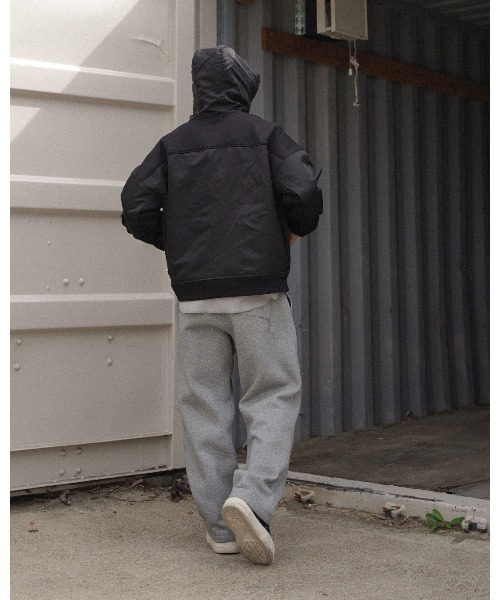 #Re:room(リルーム)の「スウィッチング ツイル スウェット ジップパーカー(パーカー・メンズ・ブラック/カーキ・S-M/M-L)」の7枚目の写真
