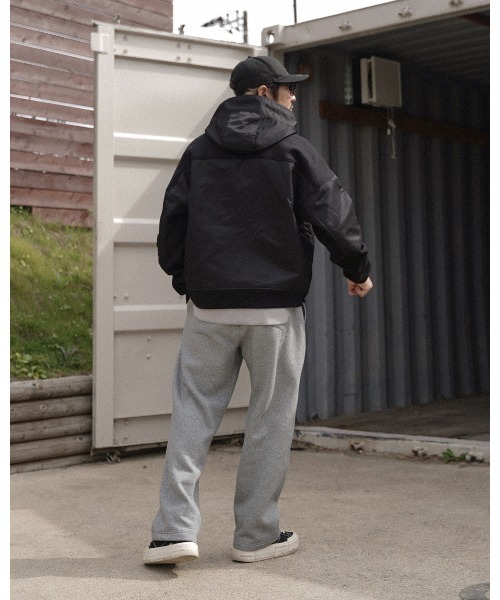 #Re:room(リルーム)の「スウィッチング ツイル スウェット ジップパーカー(パーカー・メンズ・ブラック/カーキ・S-M/M-L)」の8枚目の写真
