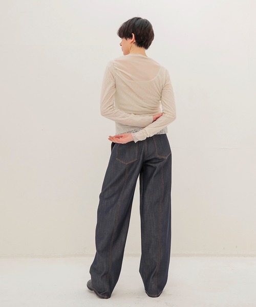 DRESSLAVE(ドレスレイブ)の「organza oblique gather pullover(オーガンザオブリークギャザープルオーバー)(Tシャツ/カットソー・レディース・グリーン/ホワイト・38)」の10枚目の写真