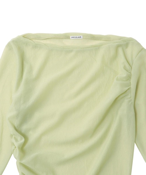 DRESSLAVE(ドレスレイブ)の「organza oblique gather pullover(オーガンザオブリークギャザープルオーバー)(Tシャツ/カットソー・レディース・グリーン/ホワイト・38)」の21枚目の写真