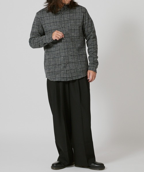 FLISTFIA(フリストフィア)の「FLISTFIA Wool Long Sleeve BD Shirts / LS03016 秋服 冬服(シャツ/ブラウス・メンズ・ブラック/ネイビー・3)」の15枚目の写真