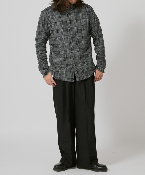 FLISTFIA(フリストフィア)の「FLISTFIA Wool Long Sleeve BD Shirts / LS03016 秋服 冬服(シャツ/ブラウス・メンズ・ブラック/ネイビー・3)」の16枚目の写真