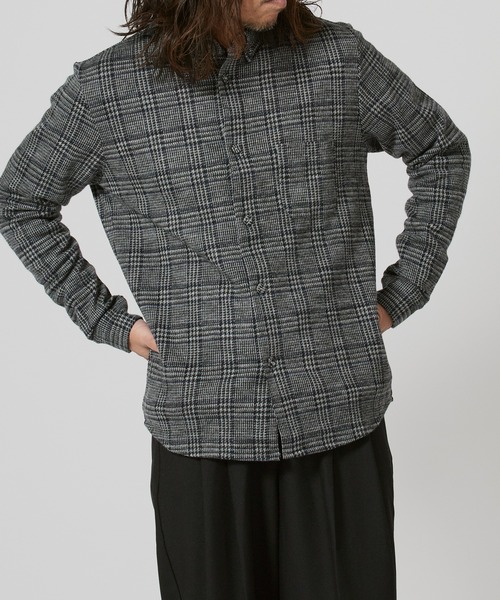 FLISTFIA(フリストフィア)の「FLISTFIA Wool Long Sleeve BD Shirts / LS03016 秋服 冬服(シャツ/ブラウス・メンズ・ブラック/ネイビー・3)」の12枚目の写真