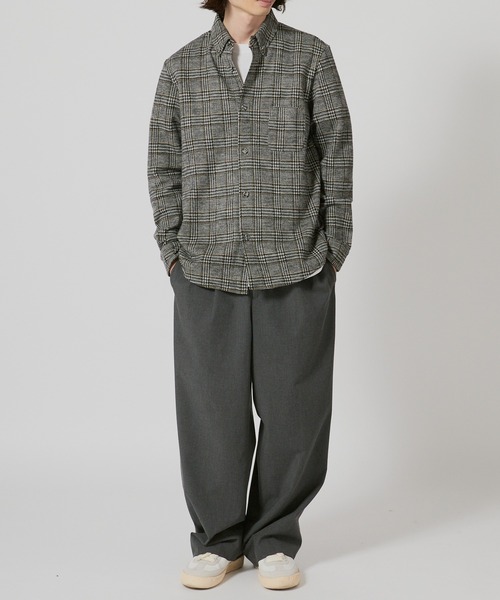 FLISTFIA(フリストフィア)の「FLISTFIA Wool Long Sleeve BD Shirts / LS03016 秋服 冬服(シャツ/ブラウス・メンズ・ブラック/ネイビー・3)」の7枚目の写真