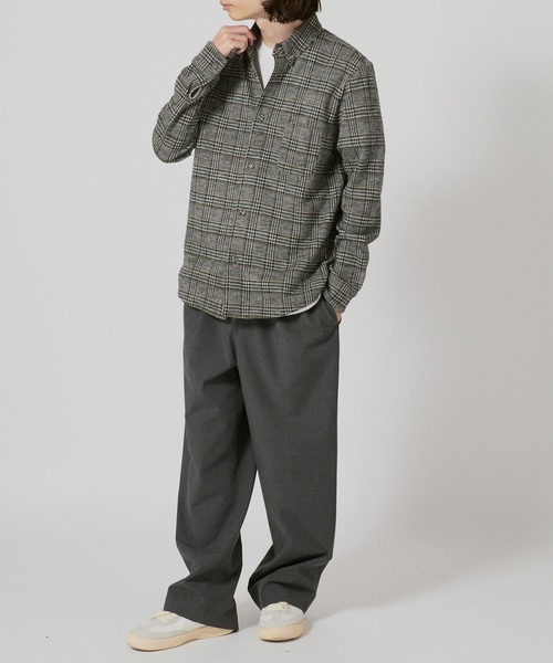 FLISTFIA(フリストフィア)の「FLISTFIA Wool Long Sleeve BD Shirts / LS03016 秋服 冬服(シャツ/ブラウス・メンズ・ブラック/ネイビー・3)」の8枚目の写真