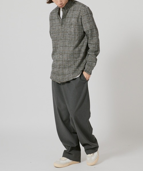 FLISTFIA(フリストフィア)の「FLISTFIA Wool Long Sleeve BD Shirts / LS03016 秋服 冬服(シャツ/ブラウス・メンズ・ブラック/ネイビー・3)」の9枚目の写真