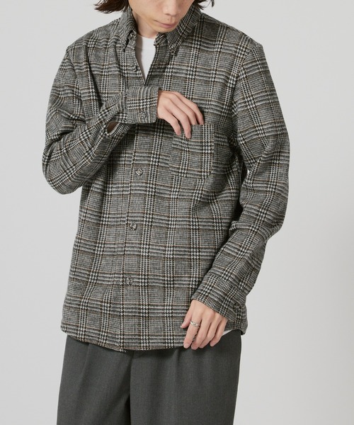 FLISTFIA(フリストフィア)の「FLISTFIA Wool Long Sleeve BD Shirts / LS03016 秋服 冬服(シャツ/ブラウス・メンズ・ブラック/ネイビー・3)」の4枚目の写真