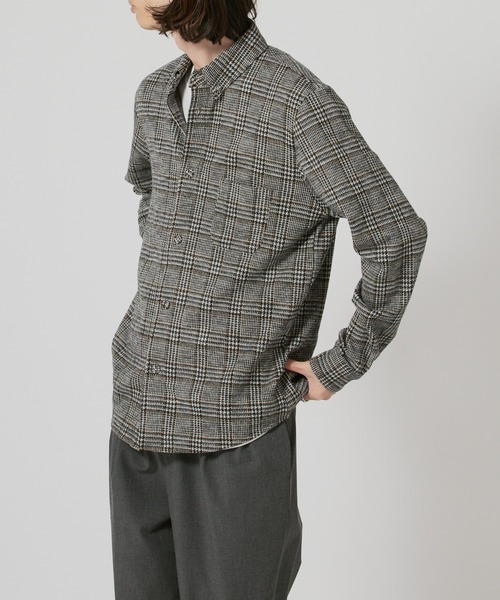 FLISTFIA(フリストフィア)の「FLISTFIA Wool Long Sleeve BD Shirts / LS03016 秋服 冬服(シャツ/ブラウス・メンズ・ブラック/ネイビー・3)」の5枚目の写真