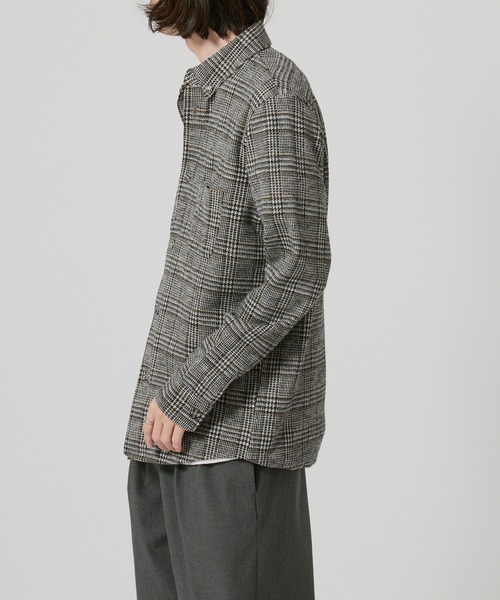 FLISTFIA(フリストフィア)の「FLISTFIA Wool Long Sleeve BD Shirts / LS03016 秋服 冬服(シャツ/ブラウス・メンズ・ブラック/ネイビー・3)」の6枚目の写真